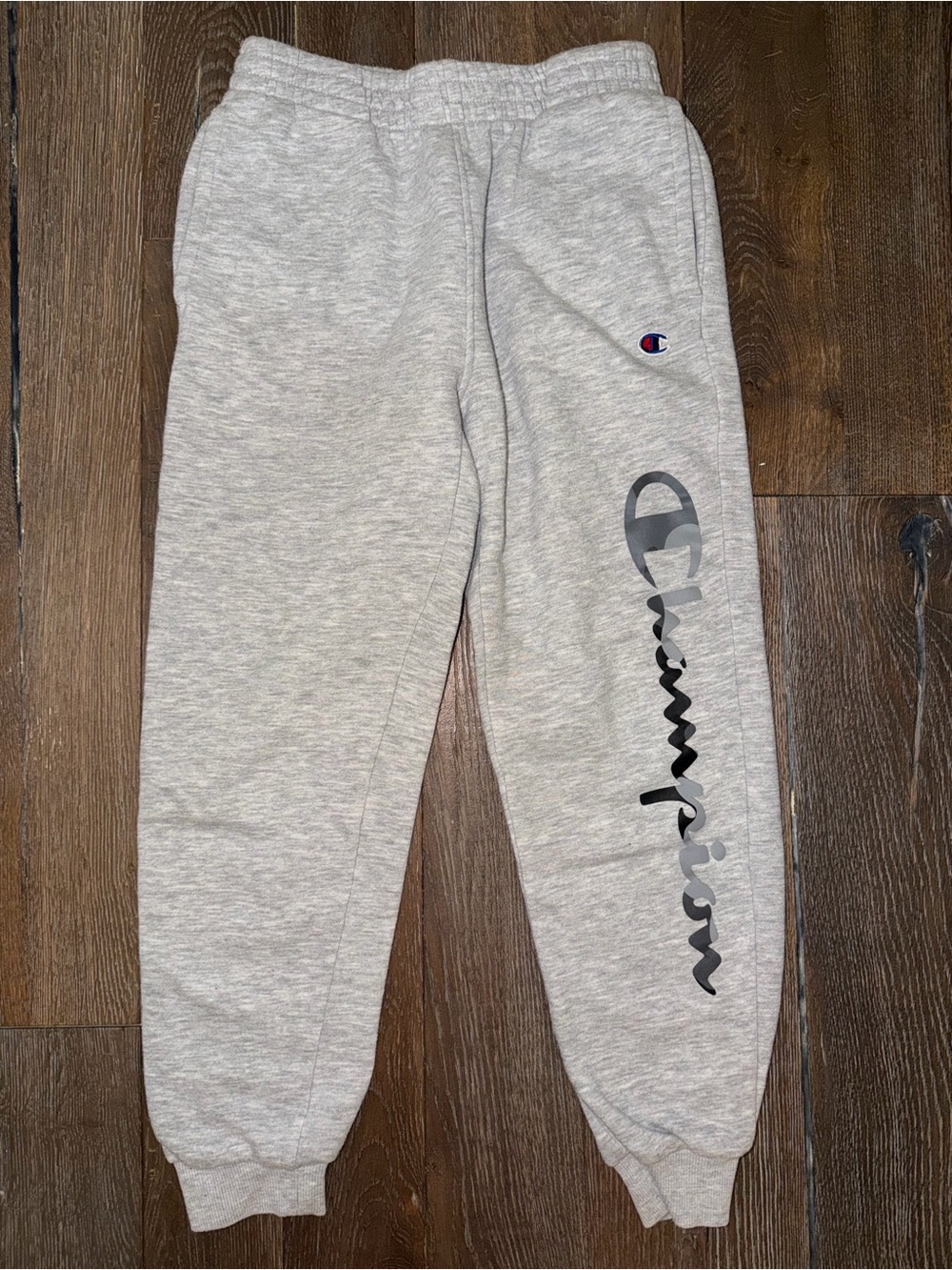 Boys Champion Youth Medium Light Gray Logo Joggers sweatpants